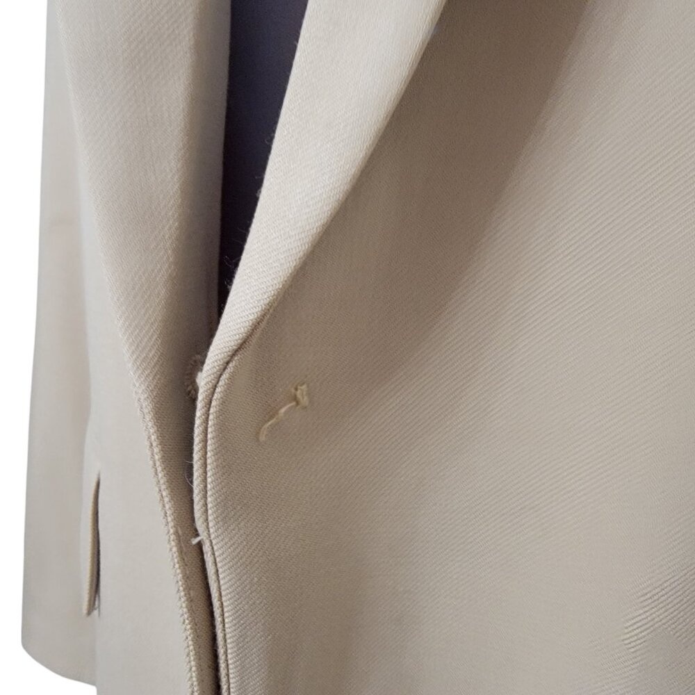 Club Monaco Size 2 Beige Summer Wool Blend Blazer. FLAWED - Picture 3 of 15